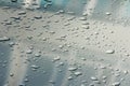 Texture background. raindrops on paintwork. Precipitation in the