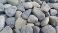 Texture background: Rock Pebbles, small, rounded, smooth pibbles Royalty Free Stock Photo