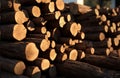 Texture background, Stacked wood for the fireplace, depth of field used to focus on thestack up front