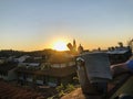 Texture background of the sunset , landscape and wine