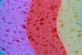 Texture of a bath sponge,close up of a soft porous sponge for bathing children in the bath Royalty Free Stock Photo