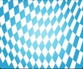 Texture of the Bavarian flag background. Oktoberfest background with blue white checkered three dimensional pattern. curved