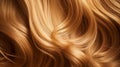 Texture of beautiful hair ginger color. Close up of silky luxury curly hair. Hair background