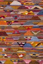 Texture of berber traditional wool carpet, Morocco, Africa. Royalty Free Stock Photo