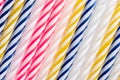 Texture with birthday candles. Diagonal position Very colorful, with blue, red, yellow and white. Royalty Free Stock Photo