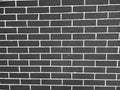 Texture black brick wall. Background from new brown bricks with white cement. Royalty Free Stock Photo