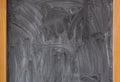 Texture of black chalkboard with chalk streaks Royalty Free Stock Photo