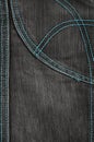 The texture of black denim cloth Royalty Free Stock Photo