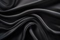 Texture of black silk fabric smooth lines Royalty Free Stock Photo