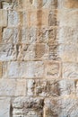 The texture of the block wall of the Mamluks period on the Temple Mount in Jerusalem Royalty Free Stock Photo