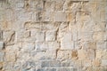 The texture of the block wall of the Mamluks period on the Temple Mount in Jerusalem Royalty Free Stock Photo