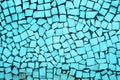 Texture of blue asymmetric tiles