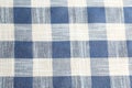 Texture of blue checkered fabric as background Royalty Free Stock Photo