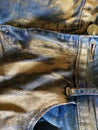 Gold denim texture Royalty Free Stock Photo