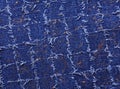 Texture of blue denim with gold threads Royalty Free Stock Photo
