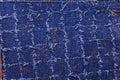 Texture of blue denim with gold threads Royalty Free Stock Photo