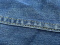 texture of blue denim jeans with seams Royalty Free Stock Photo