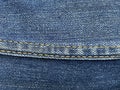 texture of blue denim jeans with seams Royalty Free Stock Photo