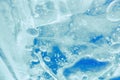 Texture Blue Ice. Pattern on a frozen wall Royalty Free Stock Photo