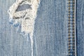 Texture of blue jeans seamless, Detail cloth of denim for pattern and background. Close-up Royalty Free Stock Photo