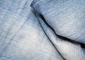 Texture of blue jeans textile close up Royalty Free Stock Photo