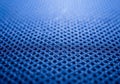 Texture of a blue mesh fabric with a regular diamond pattern Royalty Free Stock Photo