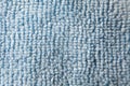 Texture of blue microfiber fabric close up