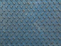Texture of blue rusty steel floor plate