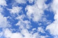 Texture of the blue sky with white fluffy clouds, modern background, wallpaper, banner design Royalty Free Stock Photo