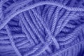 Texture of blue soft woolen threads for knitting. Trendy color of the year 2022 Royalty Free Stock Photo