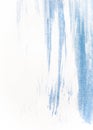 Texture of blue watercolour paint on white paper. Vertical watercolor background. Royalty Free Stock Photo
