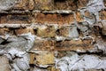Texture brick broken wall . Royalty Free Stock Photo