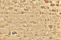 Texture brick, roman archaeological sitee. Texture of sandstone bricks, old. Antique masonry brickwork made of limestone,