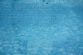 The texture of the brick wall of many rows of bricks painted in blue color Royalty Free Stock Photo