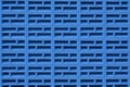 The texture of the brick wall of many rows of bricks painted in blue color  Background. Royalty Free Stock Photo