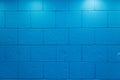 Texture of brick wall painted in blue Royalty Free Stock Photo