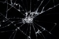 Texture broken glass with cracks. Abstract of cracked screen Smartphone from shock Royalty Free Stock Photo