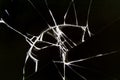 The texture of broken glass with cracks. Cracks on smartphone screen from impact. Concept for design Royalty Free Stock Photo