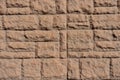 Texture of brown brick veneer wall with random layout Royalty Free Stock Photo