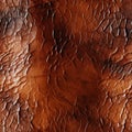 texture of brown cow leather with seamless pattern. Genuine animal skin background Royalty Free Stock Photo