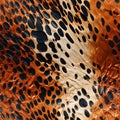 texture of brown cow leather with spots with seamless pattern. Genuine natural animal skin Royalty Free Stock Photo