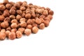 Texture of brown hazelnuts