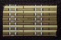 Texture of brown woven bamboo closeup, background Royalty Free Stock Photo