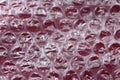 Bubble wrap on the red background
