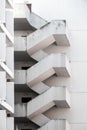 Texture of building exterior with fire escape stairway Royalty Free Stock Photo