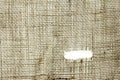 Texture of Burlap hessian with frayed edges Royalty Free Stock Photo