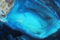 Texture of a canvas with large brushstokes of blue oil paint. Royalty Free Stock Photo