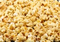 Texture of caramel popcorn. Close-up. Royalty Free Stock Photo