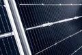 texture of cell elements of a modern black solar panel close-up. Renewable green energy Royalty Free Stock Photo
