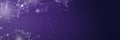 Texture chaotic communication network. Pattern connecting line, dot, glow star. Purple background frame. Banner presentation, Royalty Free Stock Photo